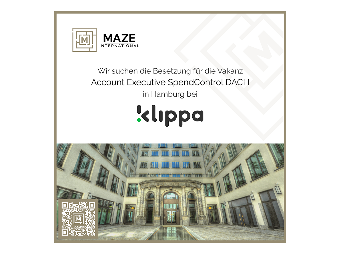 Vacancy, Klippa Account Executive SpendControl DACH MAZEInternational